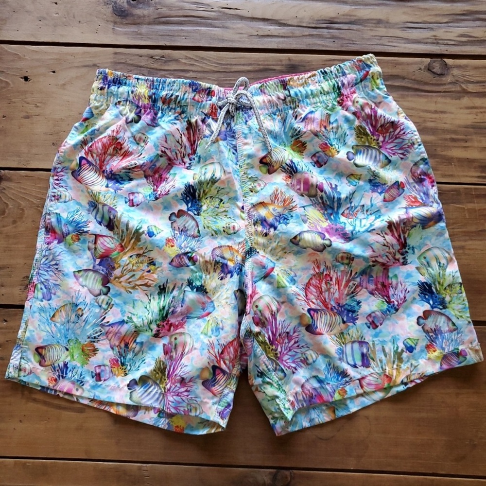 Michael's Swim Trunks Tropical Sea Animal Print Large